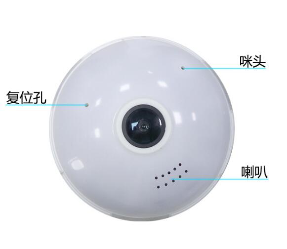 1.3 / 2 million 360degree panoramic webcam full-color night vision wireless ip camera